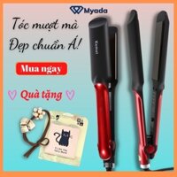 Máy Là Tóc Ép Duỗi Thẳng Tóc Uốn Cụp Tạo Kiểu Tóc 4 Mức Chỉnh Nhiệt Size To Bảo Hành 12 Tháng Hiệu Kemei  KM-531