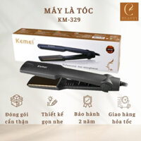 Máy là tóc Kemei KM329, máy duỗi tóc mini chính hãng, máy ép tóc kẹp duỗi thẳng tạo kiểu đa năng 4 mức nhiệt