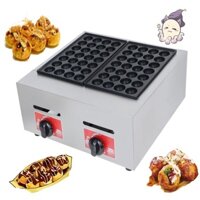 Máy làm bánh bạch tuộc Takoyaki dùng Gas - Điện loại 28 - 56 lỗ ( Ga khuôn dầy 5mm)