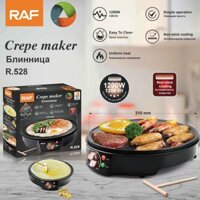 Máy làm bánh crepe, nướng bánh tráng, pancake một mặt khuôn rộng 31cm RAF 1200W [BH 12 Tháng]