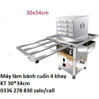 MÁY LÀM BÁNH CUỐN HONG KONG DÙNG GAS 4 TẦNG 30*34CM