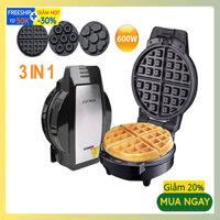 Máy làm bánh đa năng SOKANY 600W 3 in 1 khuôn chống dính teflon cao cấp
