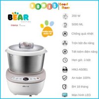 Máy Làm Bánh, Máy Trộn Bột Ủ Bột Lên Men Tự Động BEAR Chống Dính Bột, Dung Tích 5 Lít, Công Suất 200 W - Hàng Chính Hãng