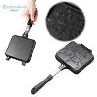 Máy làm bánh mì nướng bánh mì nướng chống dính hai mặt Chảo chiên nướng bánh Sandwich và Panini để cắm trại tại nhà bếp [CrazyMallueb.vn]