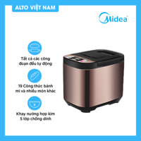 Máy làm bánh mì tự động MIDEA MM-ESC1510 dùng trong gia đình Hẹn giờ 13 tiếng 19 thực đơn bánh mứt sữa chua kẹo Hàng Chính Hãng
