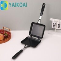 Máy làm bánh Sandwich GLENES, Chảo rán bánh mì nướng hai mặt chống dính, Chảo nướng trứng tráng bằng hợp kim nhôm bền bỉ có thể tháo rời