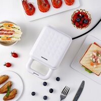 Máy làm bánh Sandwich, máy ăn sáng nhẹ đa năng, chảo nướng điện 2 mặt, máy làm nóng bánh mì, máy ép