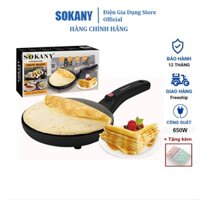 Máy làm bánh tráng, bánh crepe - Chảo làm bánh cuốn Chính hãng SOKANY SK-5208 [BH 12 Tháng]