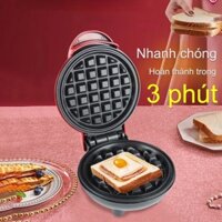 Máy Làm Bánh Waffle hình Tròn, Máy Nướng Bánh Mini, Máy Nướng Bánh Mì Gia đình, Máy Nướng Bánh Sandwich