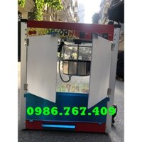 Máy làm bắp rang bơ popcorn chạy điện có tủ kính