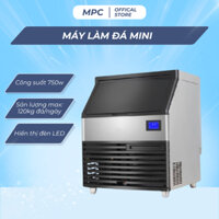 Máy làm đá mini, máy làm đá viên, máy làm đá cao cấp công suất 120kg 2 lớp cách nhiệt hệ thống làm lạnh khí- BH 12 THÁNG