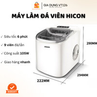 Máy Làm Đá Viên Hicon Mini Siêu Tốc Làm Đá Cho Gia Đình Công Suất 105W - Tủ Đá Mini Di Động Bảo Hành Lâu Dài