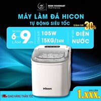 Máy làm đá viên mini Hicon 6-10 phút tự động di động quán ăn văn phòng gia đình- Máy khay làm đá thông minh siêu nhanh