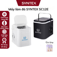 Máy làm đá viên mini SYNTEX SC12E, Tủ đá giữ nhiệt làm đá nhanh, Bảo hành 12 tháng