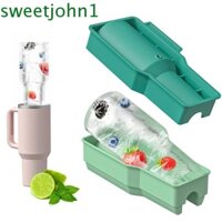Máy làm đá viên SWEETJOHN, Khuôn làm đá hình trụ silicon cao cấp thực phẩm, Đồ uống dung tích lớn Dễ dàng tháo dỡ Khay đá hình cốc mùa hè