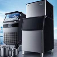 Máy Làm Đá Wellcome Cửa Hàng Trà Sữa Thương Mại Lớn40/90/100kg Máy Làm Đá Viên Tự Động Nhỏ Công Suất Lớn