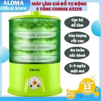Máy làm giá đỗ gieo mầm tự động bằng điện 3 tầng Connie A323B -  Sản lượng cao 200g đỗ cho 2kg giá