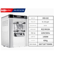 Máy Làm Kem Cứng HB-618, cho kinh doanh kem tươi, sản xuất được 15 - 20 lít kem/giờ-Hàng cao cấp