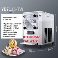 Máy làm kem cứng YB7115-TW -kinh doanh cho quán bán kem hoàn toàn tự động,Năng xuất 17-22L/h ,Dung tích  6L