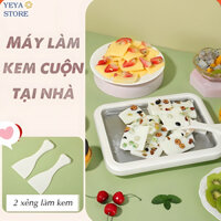 MÁY LÀM KEM CUỘN MINI CAO CẤP TẠI NHÀ - MÁY LÀM KEM, ĐÁ BÀO, KHÔNG CẦN DÙNG ĐIỆN, CHẤT LIỆU INOX 304 AN TOÀN KHI SỬ DỤNG