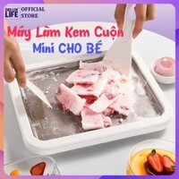 Máy Làm Kem Cuộn Mini Làm Kem, Sinh Tố, Đá Bào Không Dùng Khay Đá Chất Liệu Inox 304 Cao Cấp An Toàn Dễ Sử Dụng