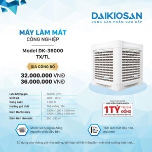 Máy làm mát Daikio DK-36000TX - 80L, 3600W