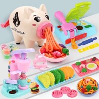 Máy làm mì plasticine | Bộ dụng cụ làm kem | Non-toxic khuôn đất sét màu | Đồ chơi puzzle girl