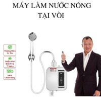 Máy làm nóng nước trực tiếp tại vòi, Máy Nóng Lạnh Trực Tiếp, Vòi tắm có hoa sen GINETARR D5580D1 5500W làm nóng nhanh