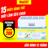 Máy Làm Sữa Chua CHEFMAN 12 Cốc Thủy Tinh, Có Khay Chống Vỡ Cốc An Toàn, Nồi Ủ Sữa Chua CHEFMAN