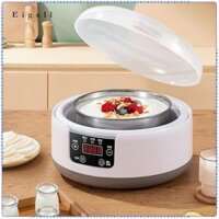 Máy làm sữa chua kỹ thuật số DIY Natto Maker Tự làm Đa chức năng Hộ gia đình Tiếng ồn thấp với 5 lọ thủy tinh Máy sữa chua điện