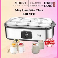 Máy làm sữa chua Lebenlang LBL9139 Tặng 8 lọ thủy tinh - công suất 200W, Lọ 180ml Bảo Hành 2 Năm