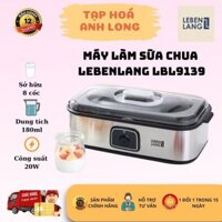 Máy Làm Sữa Chua Lebenlang LBL9139 - Công Suất 200W - Gồm 8 Lọ Thủy Tinh - Dung Tích 180ml