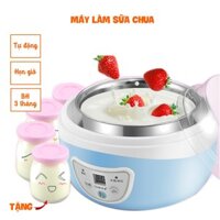 Máy làm sữa chua tự động, làm được nếp cẩm - Tặng 4 hũ đựng sữa chua - Bảo hành 3 tháng -Kaizo Mart
