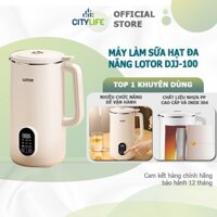 Máy làm sữa hạt đa năng Lotor DJJ-100, Máy Xay Nấu Đa Năng 6 Lưỡi Công Suất Làm Nóng 1000W Nấu Đồ Ăn Dặm Cho Bé