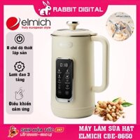 Máy Làm Sữa Hạt Elmich 1L CBE - 8650, 8 Chế Độ Nấu, Tự Làm Sạch, Điều Khiển Cảm Ứng, Chính Hãng