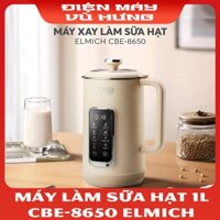 Máy làm sữa hạt Elmich 1L CBE-8650 Công suất 600W -Xay nấu thực phẩm - Vỏ nhựa cối INOX - Chính hãng