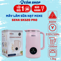 Máy làm sữa hạt mini  SEKA SK320 PRO nhật bản 1200ml bảo hành 12 tháng 8 chế độ nấu tự động say sữa mịn