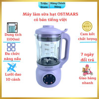 Máy Làm Sữa Hạt OSTMARS - Xay Sinh Tố Model PBJ-003 Cối Thuỷ Tinh Bản Tiếng Việt Dung Tích 1L