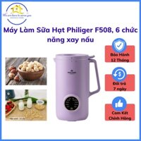 Máy Làm Sữa Hạt Philiger F508, 6 chức năng xay nấu, dung tích 600ml