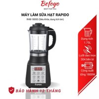 Máy làm sữa hạt Rapido RHB1800D 1000W 1.75L xay nấu đa năng, phù hợp mọi gia đình, BH 12 tháng - Befoyo