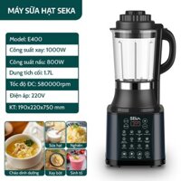 Máy Làm Sữa Hạt Sinh Tố Say Hạt Làm Sữa Đậu Nành Seka E400 14 Chức Năng Cối Thủy Tinh Dung Tích 1.7L Hàng Chính Hãng