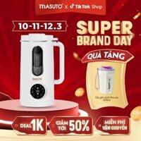 Máy làm sữa hạt thủy tinh Masuto- Bestseller- MSLoveMax – Inox 304 kết hợp thủy tinh cường lực, Dung tích cực đại 1.200ml – Nấu nhiều hơn, chống trào tốt hơn