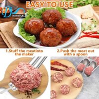 Máy Làm Thịt Viên + Cắt Spade Đa Năng Thịt Viên Muỗng Máy Làm Inox Hướng Dẫn Sử Dụng Nhà Bếp Thịt Viên Dụng Cụ Làm