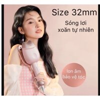 Máy làm tóc uốn xoăn sóng nước LCD hiện nhiệt tùy chỉnh nhiệt độ với size 32mm