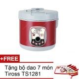 Máy làm tỏi đen Tiross TS906 (đỏ mận) + Tặng 1 bộ dao 7 món Tiross TS1281