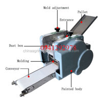 Máy làm vỏ bánh há cảo. bánh bao, hoành thánh ,  khuôn tròn đương kính 90mm. Bảo hành 12 tháng