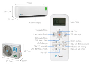 Điều hòa Casper 9000 BTU 1 chiều KC-09TL32
