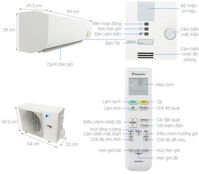 Máy lạnh Daikin FTKC35UAVMV/ RKC35UAVMV (Inverter, Gas R32, 1.5 HP)