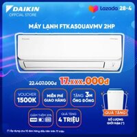 Máy lạnh Daikin Inverter FTKA50UAVMV 2HP (18000BTU) - Tiết kiệm điện - Luồng gió Coanda - Độ bền cao - Chống Ăn mòn - Chống ẩm mốc - Làm lạnh nhanh - Hàng chính hãng