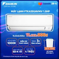 Máy Lạnh Daikin Inverter FTKA35UAVMV 1.5HP [Giảm 10% khi thanh toán qua thẻ] (12000BTU) - Tiết kiệm điện - Luồng gió Coanda - Độ bền cao - Chống Ăn mòn - Chống ẩm mốc - Làm lạnh nhanh - Hàng chính hãng